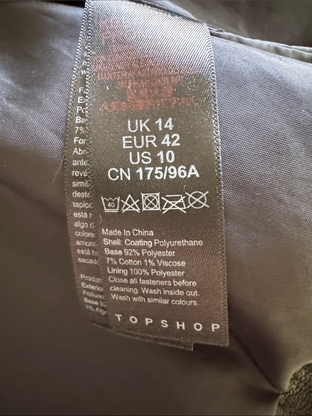 Topshop Black Jacket with Leather Trim - Picture 9 of 9